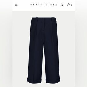 Classic Six Beverly Navy Wide-Leg Pant - Size 6